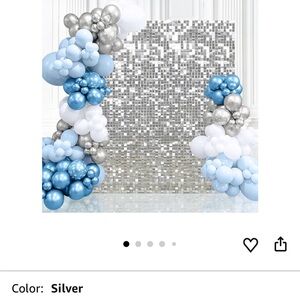 Silver Tiles Party Backdrop